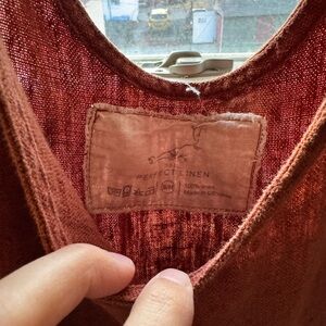 notPERFECTLINEN Rust Midi Dress